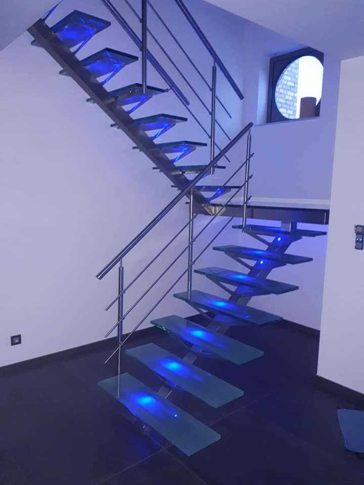 Escalier avec éclairage