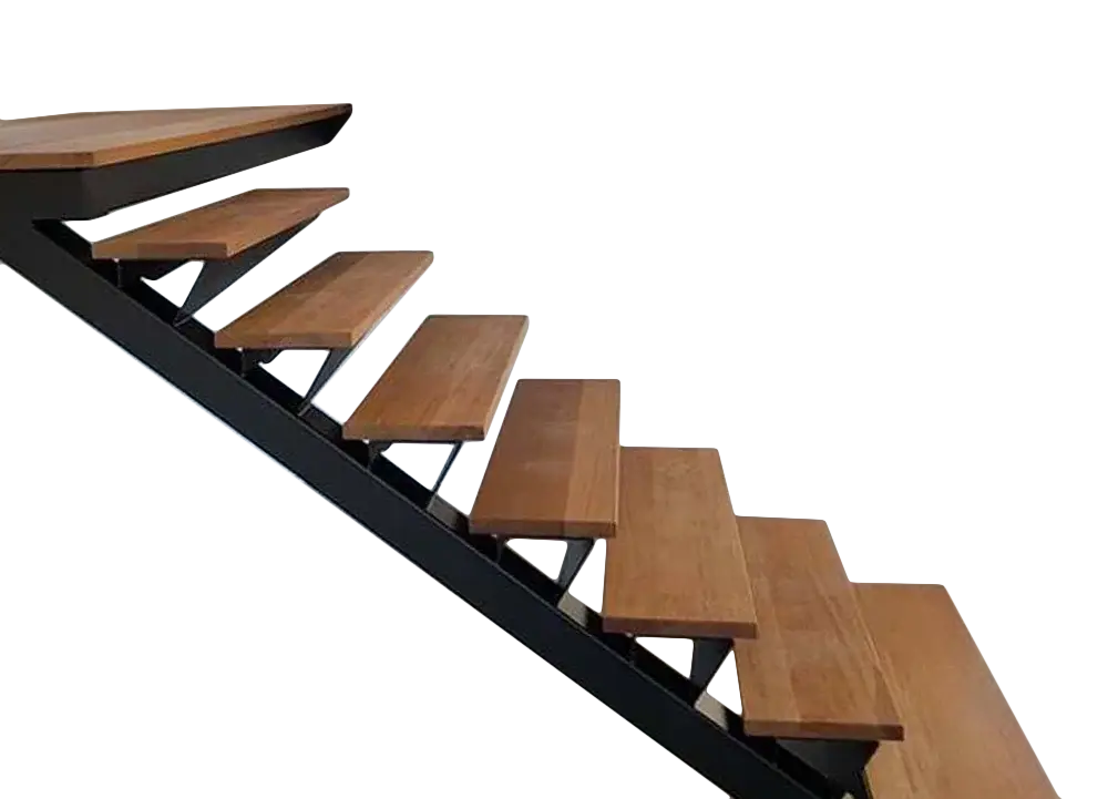 escalier bois poutre métallique